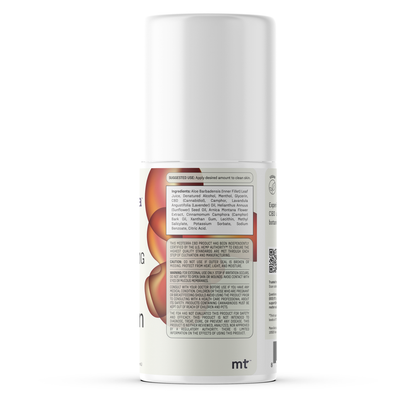 Rear view of WM: Sport 1,200mg Roll-On showing ingredient list and suggested use label on white background