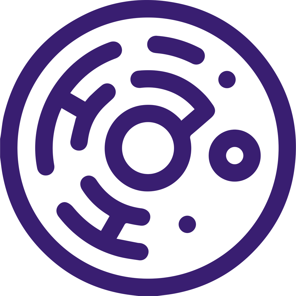 Solid deep purple background.