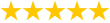 Five gold stars rating graphic
